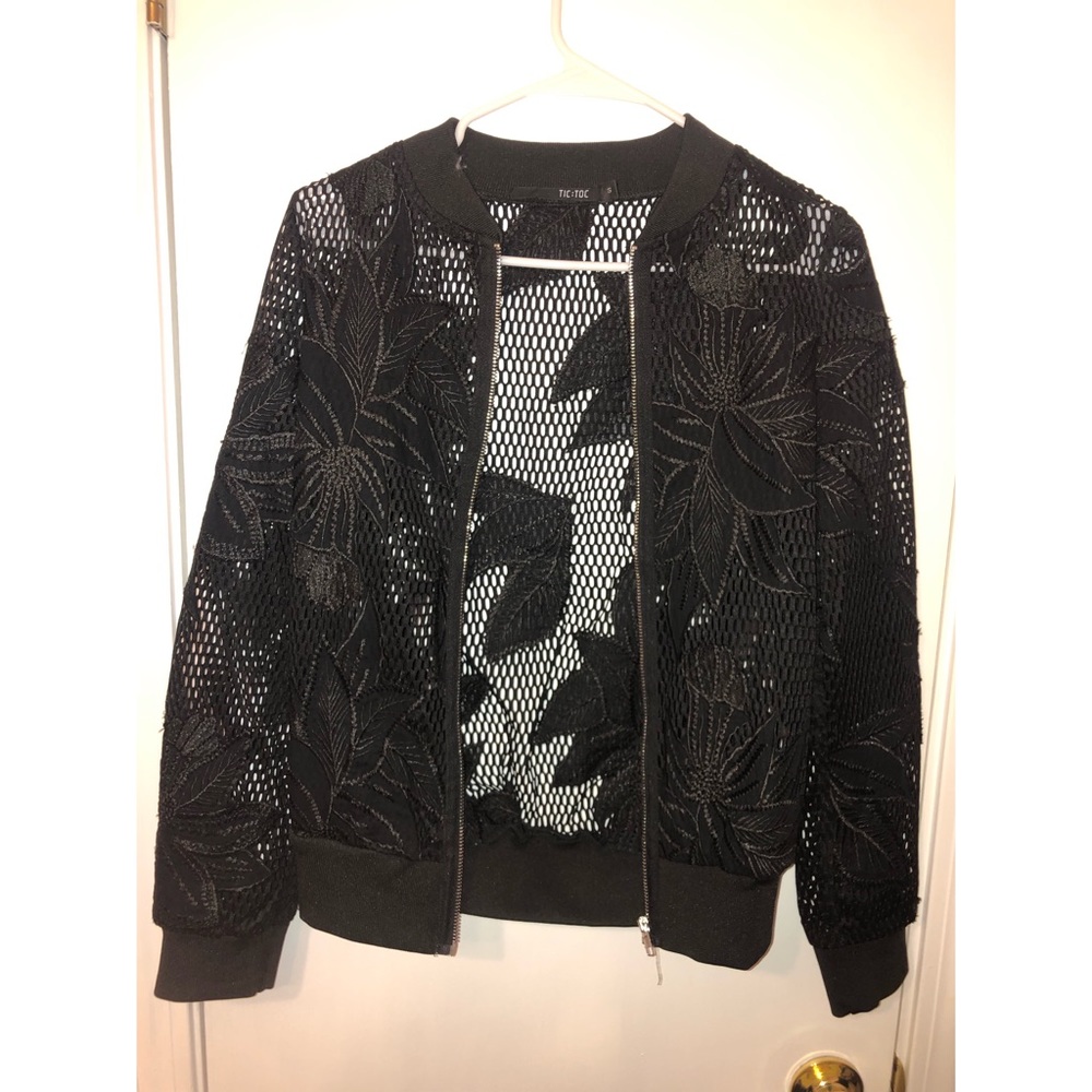 LACE BOMBER JACKET
